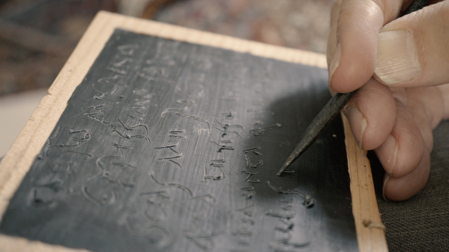Archaeological Research Into Britain S Oldest Hand Written Documents Writing In Cursive Latin On A Reconstruction Waxed Tablet C Nextshoot