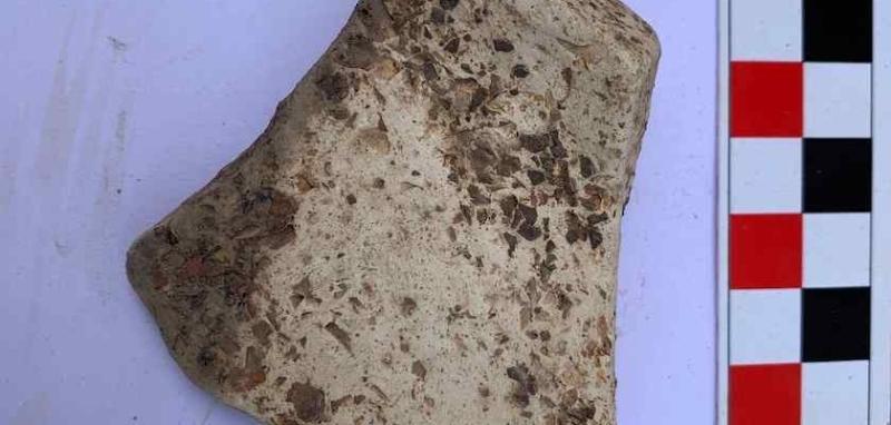 A piece of creamy-white pottery