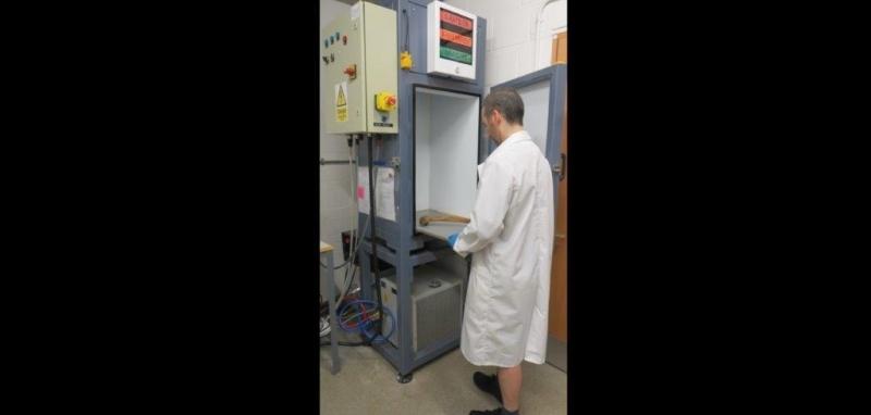 Specialist using the new x-ray machine