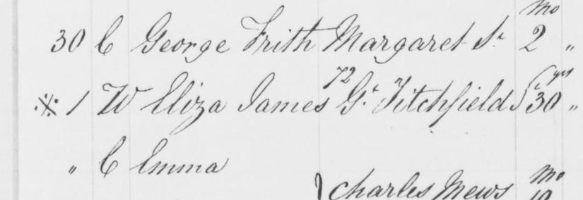 A handwritten hostorical document. Next to the written text is a symbol which looks like an X with four dots between the lines