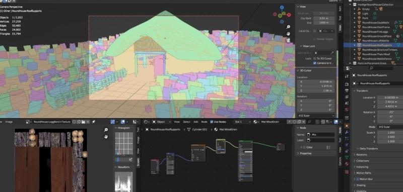 Photo of design software used to create virtual roundhouse
