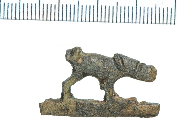 The remains of a metal knife handle 