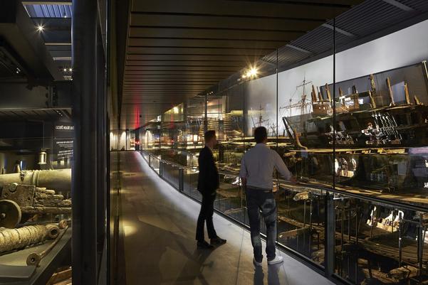 Photo of exhibition in the Mary Rose Museum
