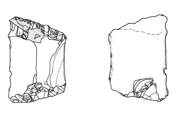 Sketch of a gun flint