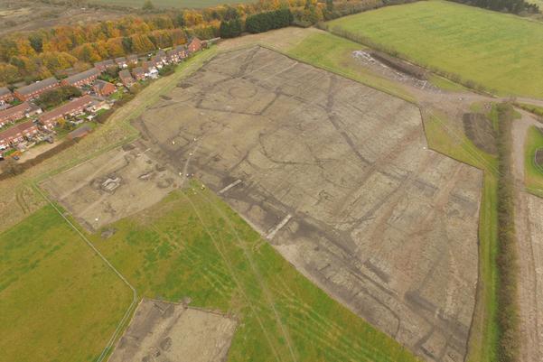 aerial photo of excavation