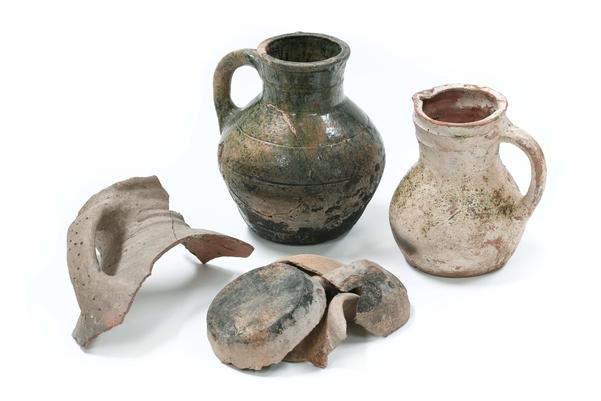 A collection of ceramic jugs