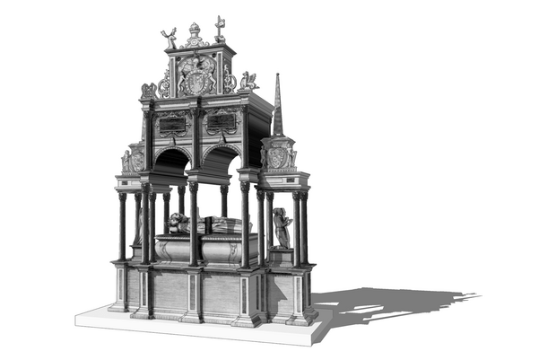 Sketch of church monument