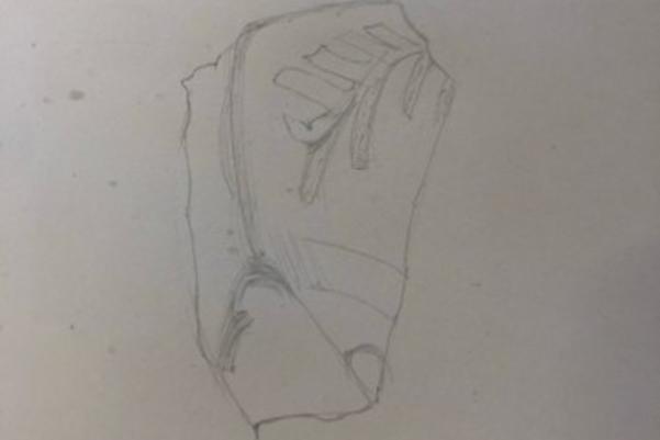 sketch of a piece of tile