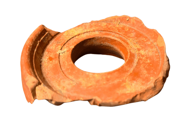 Samian ware inkwell missing the top